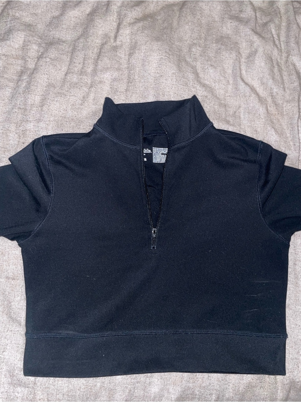 Wild fable Black Half-Zip long Sleeve Top